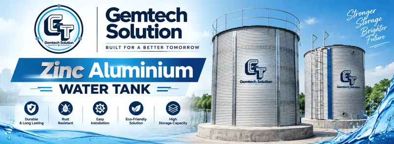 Zincalume and industrial water storage tanks